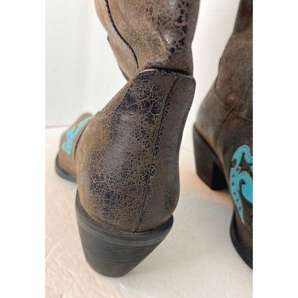 Passions Woman Turquoise Colt Boots Size 10 - Picture 7 of 16